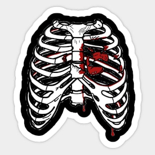 Bloody Rib Cage Sticker